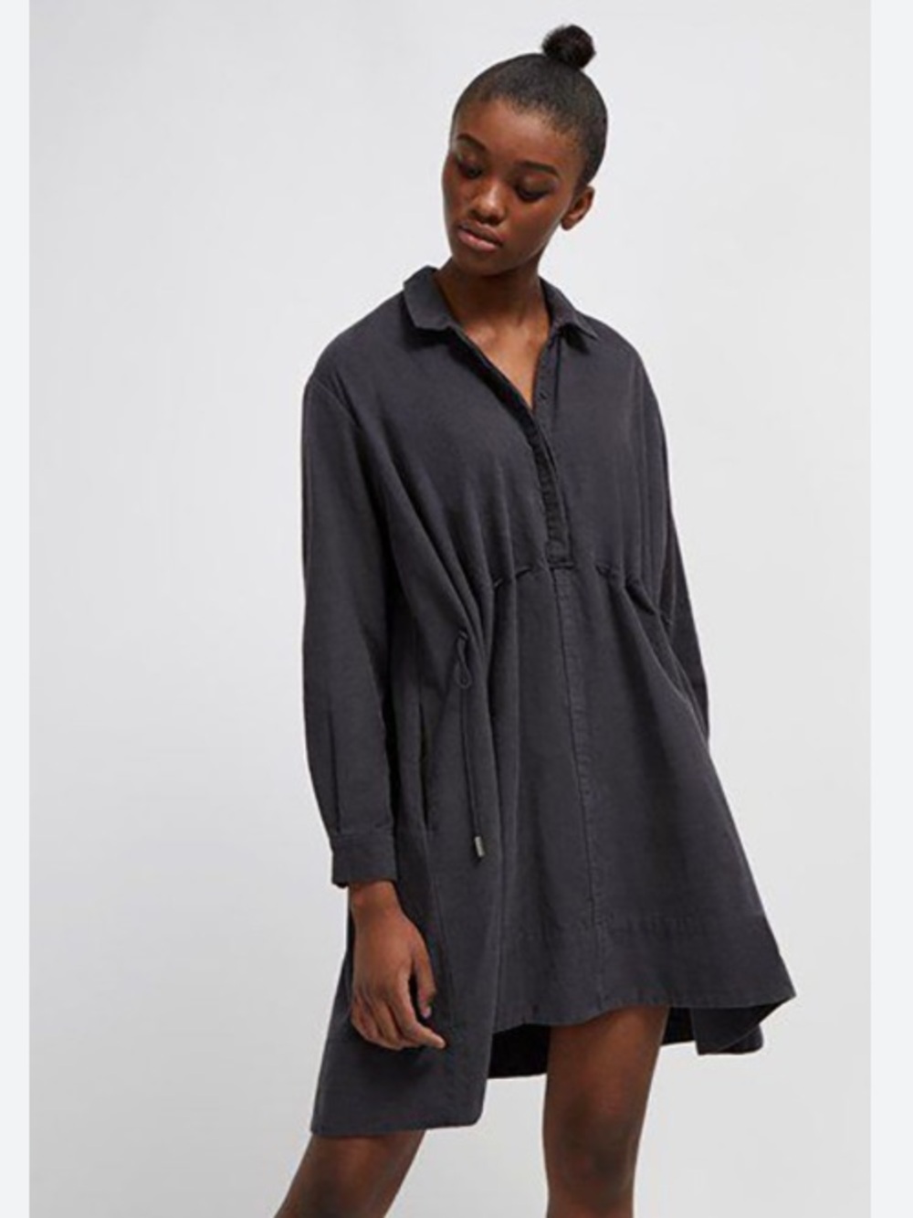 French Connection Smythson Navy Shirt Dress Size 6
